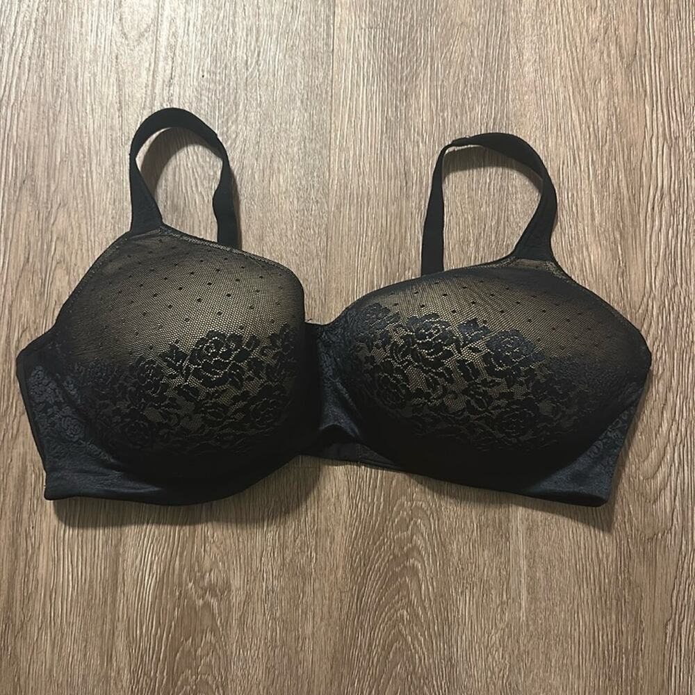 Soma Stunning Support Lace Balconette Bra‎ 42DDD Tan Black Underwire Padded